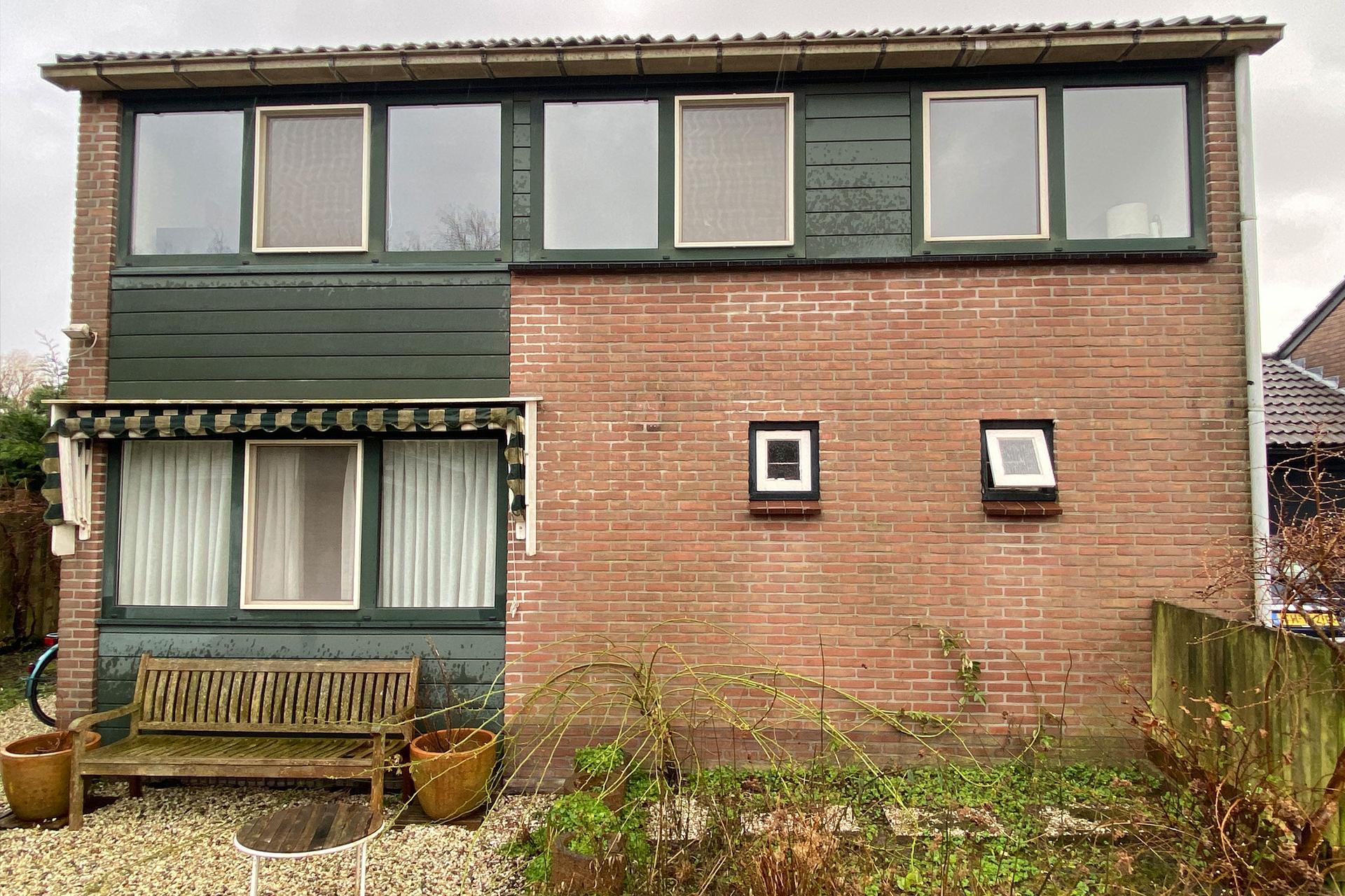 voor situatie van houten naar kunststof kozijnen