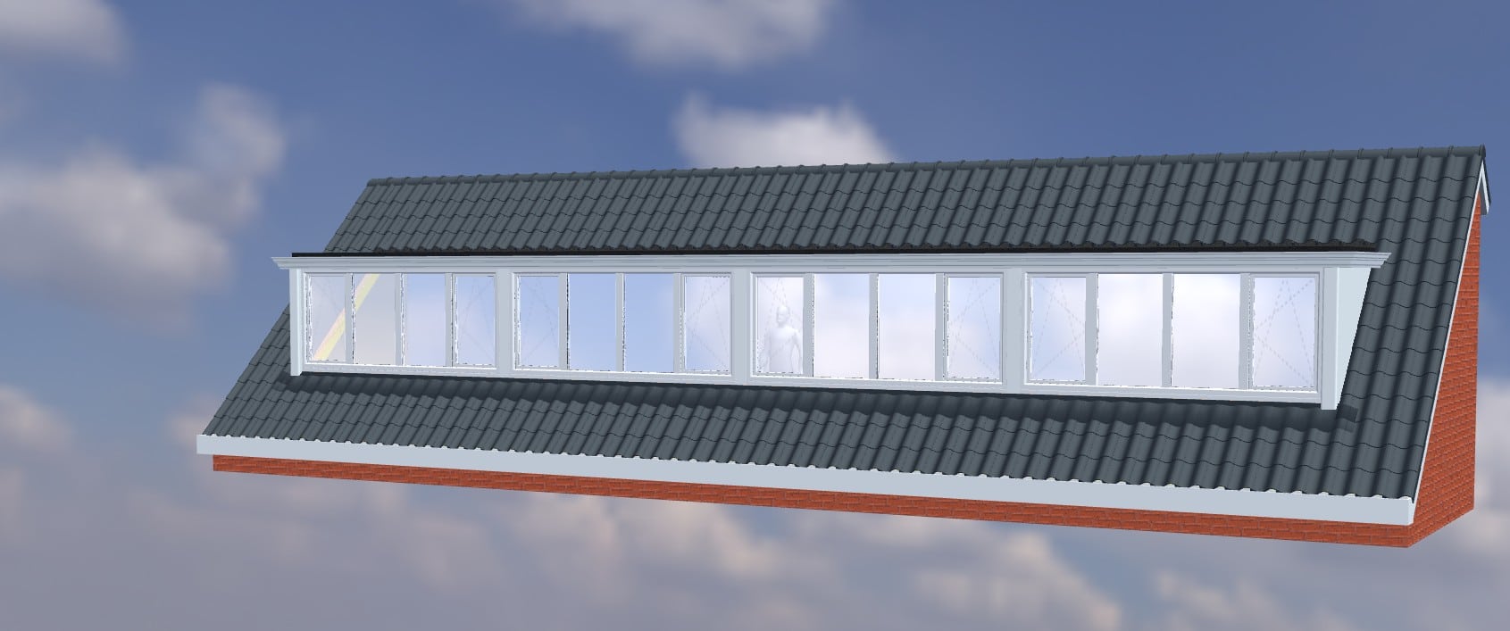 Kunststof dakkapel – 14 meter